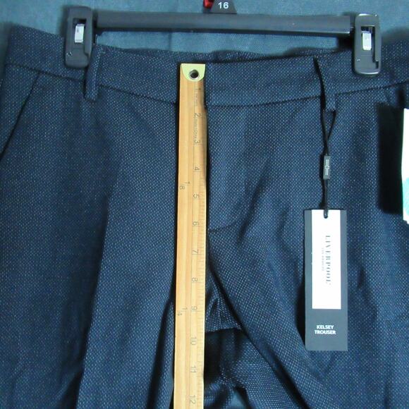 Liverpool Los Angeles Pants Women 10P Navy Kelsey Trouser Straight Knit Work NWT - Picture 6 of 11